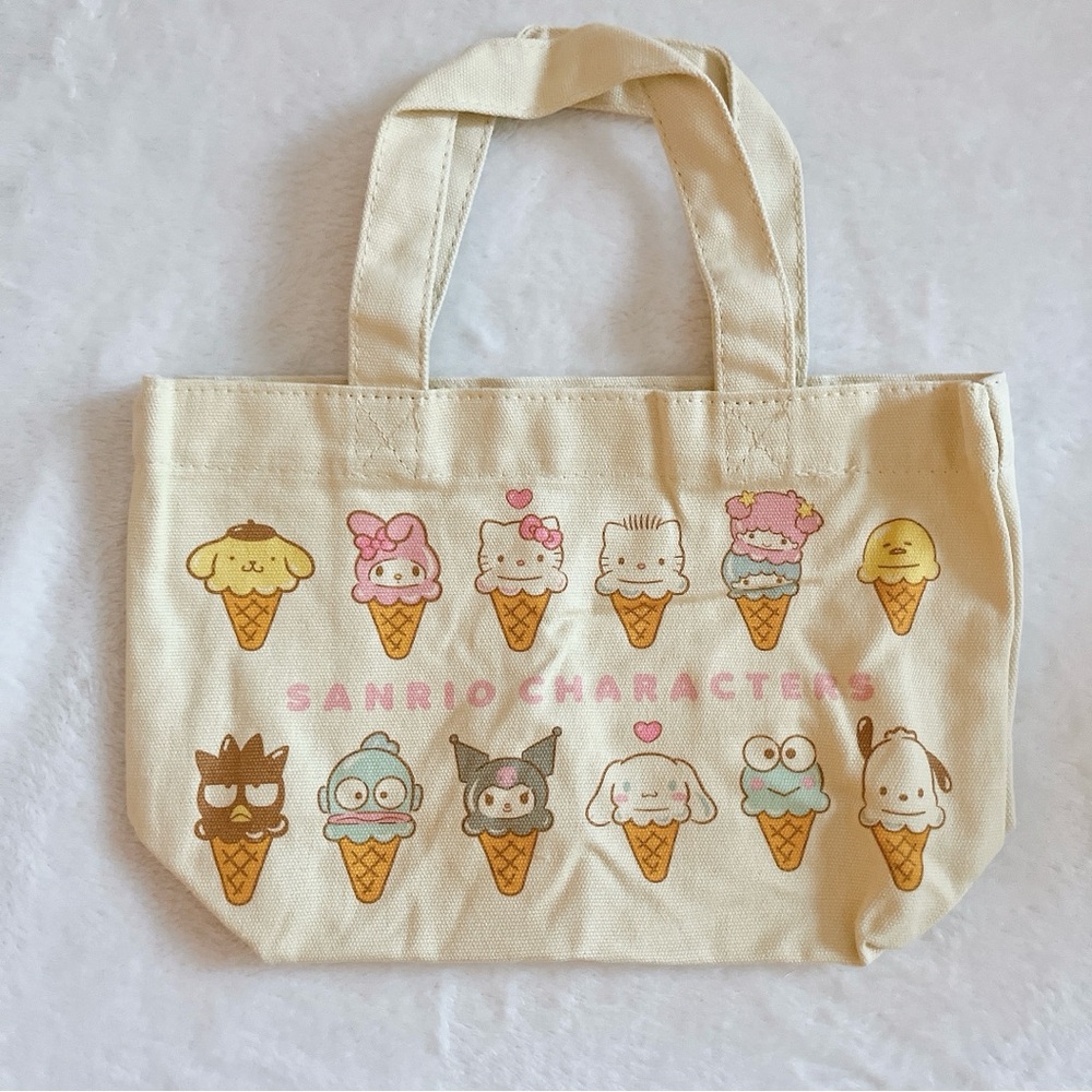 Sanrio Character Hello Kitty My melody Cinnamoroll Ice Cream Tote Bag Japan